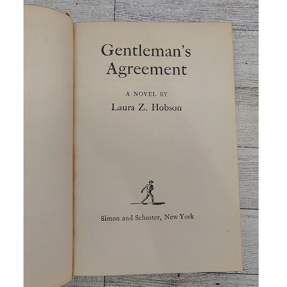 Gentlemans Agreement 1947 Laura Hobson HCDJ Simon Schuster Exposé fiction Social